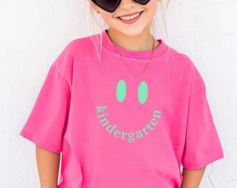 Maglietta per bambine per il ritorno a scuola materna, maglietta Comfort Colors per bambini dell'asilo, maglietta per il primo giorno di scuola per ragazzi, magliette per l'asilo