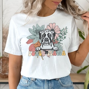 Boxer Mama Shirt | Dog Mom Tshirt | Shirt for Dog Mom | Dog Lover Gift | Floral Boxer Tee | Boxer Lover Shirt | Boxer Mom Tees | Dog Momma