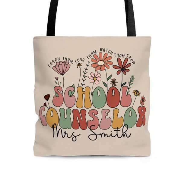 Custom School Counselor Tote | School Counselor Gift | Gift for School Therapist | Customized Counselors Tote Bag | Appreciation | Therapist