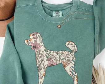Comfort Colors® Standard Poodle Sweatshirt, Wildflowers Poodle Dog Sweater, Poodle Mom Shirt, Gift for Poodle Mama, Mothers Day Gifts