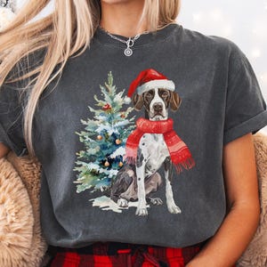 German Shorthaired Pointer Christmas Shirt, Comfort Colors® GSP Holiday Tshirt, Pointer Mama Gift, Gift for Dog Lover, Xmas Pet Shirt