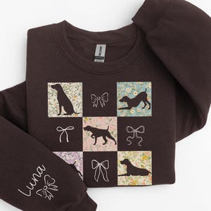 Custom German Shorthaired Pointer Sweatshirt, Personalized Dog Name, Coquette German Pointer Crewneck, Floral Mothers Day Gift, GSP Gifts