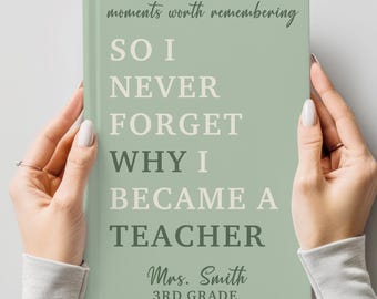 Personalized Teacher Journal, Memory Book, Teacher Appreciation Gift