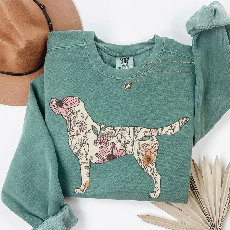 Labrador Retriever Lab Botanist Flower T-Shirt