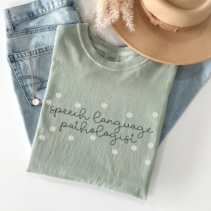 Comfort Colors® SLP Shirt, Speech Language Pathologist Gift, Speech Pathologist T-Shirt, Speech Therapist Gift, SLP Gift, Retro Therapy Tee