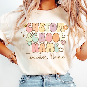 Comfort Colors® Custom School Shirt, Custom Mascot Shirt, Personalized School Shirt, Custom Text T-Shirt, Back to School, School Logo Tshirt
