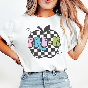 Comfort Colors® Pre-K Teacher Shirt, Trendy PreK Teacher Tshirt, Back to School, Elementary Teacher Gift, Appreciation Gifts, Retro Tees