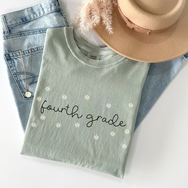 Comfort Colors® Fourth Grade Teacher Shirt, 4th Grade Shirts, Grade School Shirt, Fourth Grade Squad Shirt, Appreciation, Teacher Shirt GIft