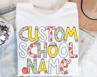 Custom Teacher Shirts, Custom School Shirt, Teacher Team Shirts, Matching Teacher Shirts, Back to School, Elementary Teacher Shirts, Retro