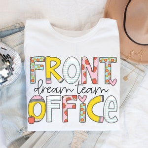 Front Office Dream Team Shirts, Administrative Assistant Tee, School Secretary T-Shirt, Front Office Lady Shirt, Front Office Squad, Retro