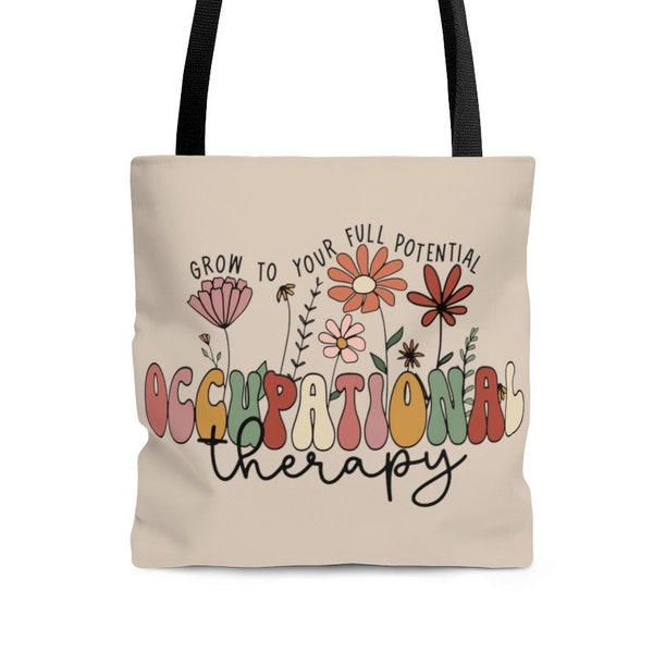 Occupational Therapy Tote Bag | OT Tote | OTA Gift | Gift for Occupational Therapist | Future OT | Wildflowers |  Appreciation Week Gifts