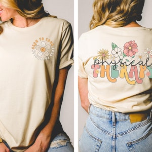 Physical Therapy Shirt | PT Tshirt | Physical Therapist Tee | Grow to Your Full Potential | PT Team Shirts | Wildflowers | PT Boho Flowers