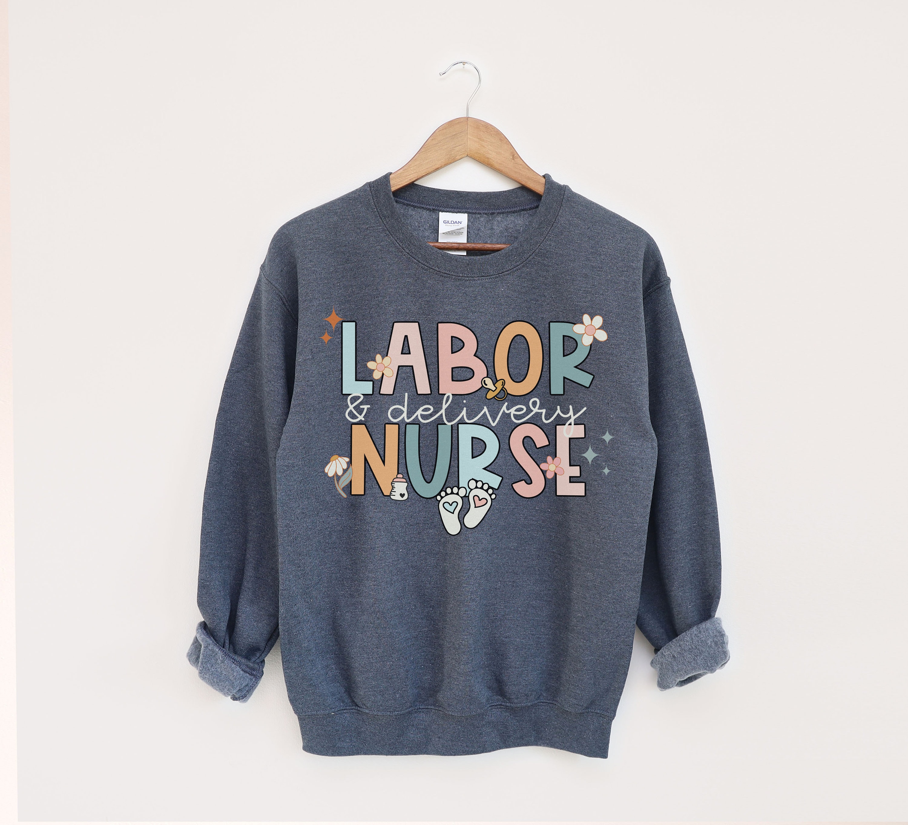 Labor and Delivery Nurse Sweatshirt Lu0026D Nurse Sweater Baby - Etsy