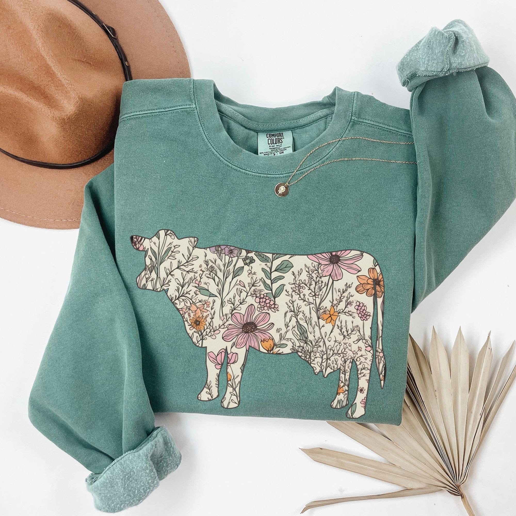 nike cow print embroidered sweatshirt
