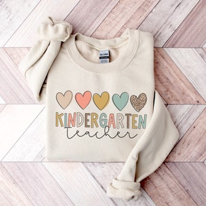 Kindergarten Teacher Sweatshirt | Kindergarten Teaching Sweater | Back to School | Boho Teaching Gift | Teacher Appreciation | Fall Shirt
