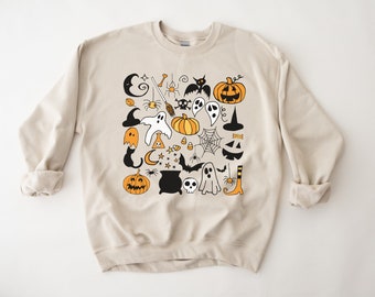 Halloween Sweatshirt | Halloween Pullover | Pumpkin Sweatshirt | Witch Sweatshirt | Fall Sweatshirt | Cute Halloween Sweatshirt |Long Sleeve