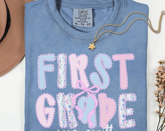 Custom First Grade Teacher Shirt, Comfort Colors® 1st Grade Tee, Teacher Appreciation Gift, Back to School Shirts, Cute Elementary School