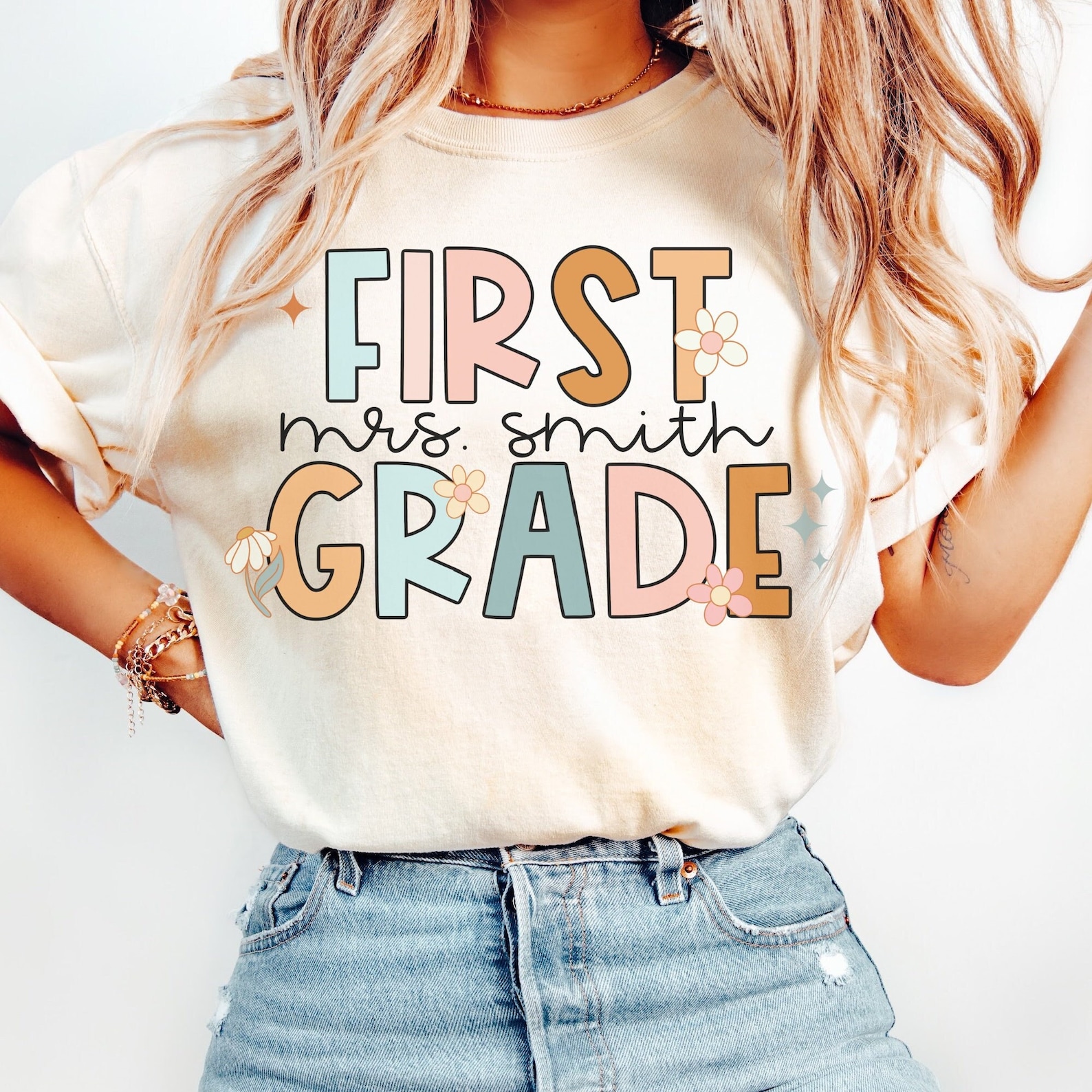 Comfort Colors® First Grade Teacher Shirt, 1st Grade Teacher T-Shirt, First Grade Tshirt, Elementary School, Custom Teaching Shirt, Trendy