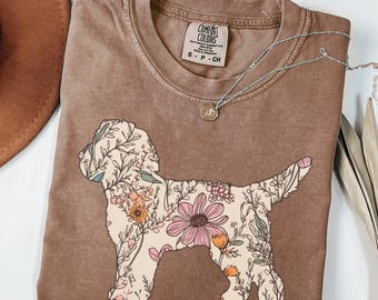 Comfort Colors® Cockapoo Shirt, Wildflowers Cockapoo T-Shirt, Gift for Cockapoo Mom, Cockapoo Mama Gifts, Floral Cockapoo Dog Mom Shirts