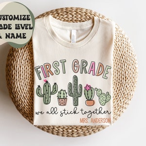 Custom Teacher Shirts | Grade Level Personalized Teaching Tee | Back to School Teacher Team Tshirts | Elementary Teacher Shirts | Squad Tees