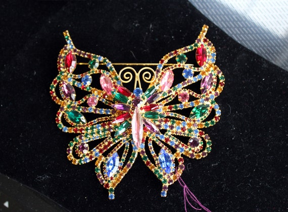 Weiss Vintage Butterfly Brooch - Huge!