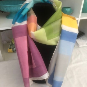 Hand painted silk scarf-Squares