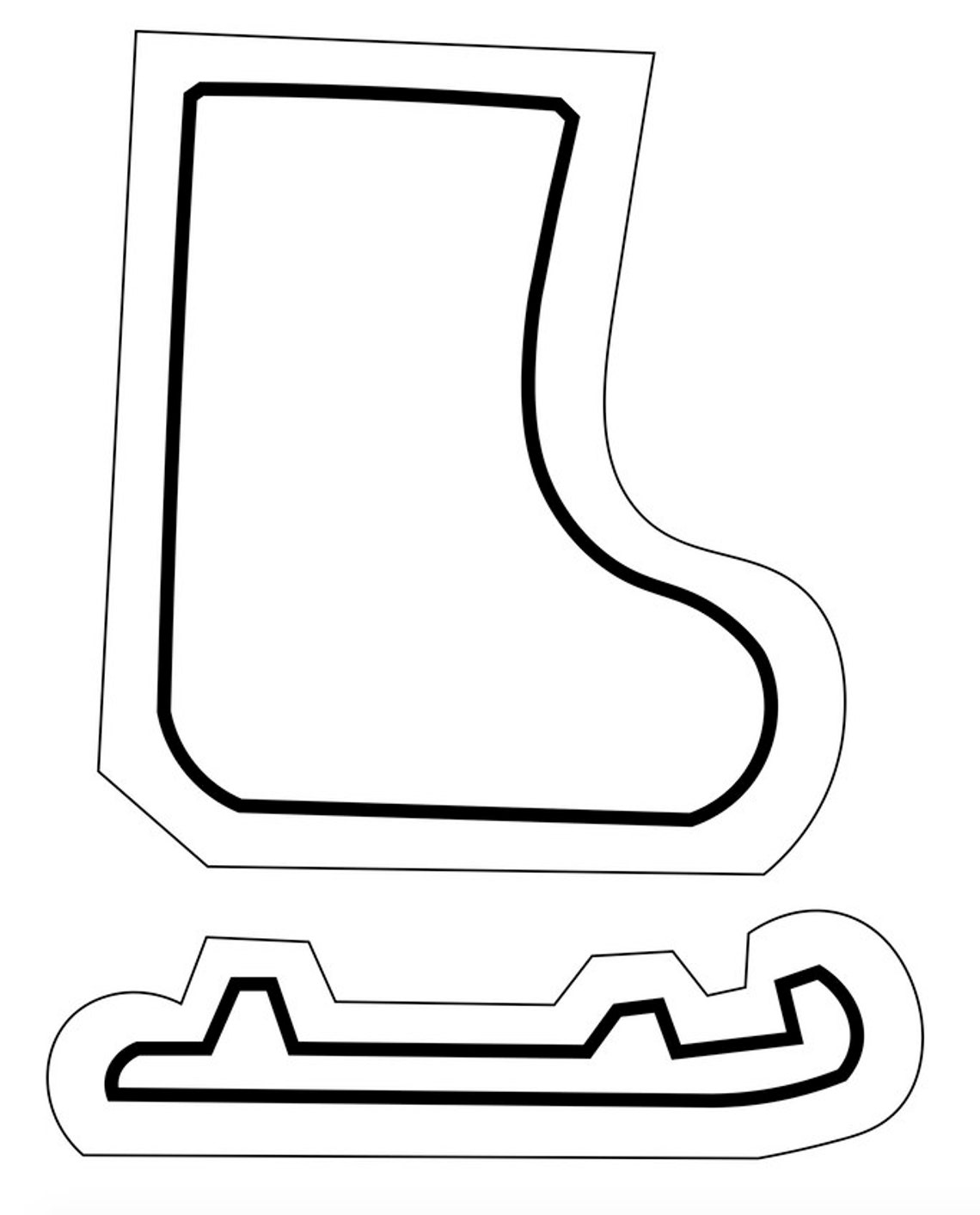 Ice Skates Template Winter Skate Applique Template (Instant Download Ice Skates Template Winter Skate Applique Template (Instant Download