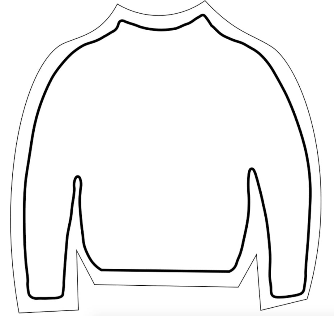 Winter Sweater Template Winter Sweater Applique Template Winter Sweater