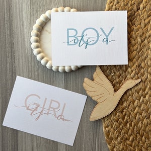 Glückwunschkarte, It‘s a Girl - It‘s a Boy Karte, Gender Reveal