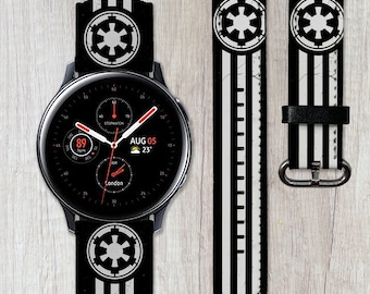 Galaxy Watch 3 4 5 6 Pro band Star Wars Active 2 40 42 44 45 46 PU Leather band Sport 20 22 Frontier Samsung Watch4 Gear S2 S3 strap