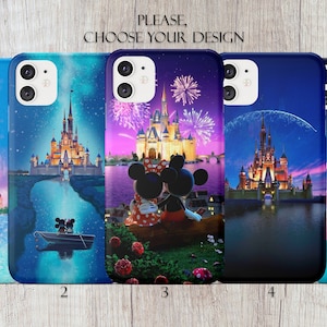 Custodia per iPhone 16e, 15, 14, 13, 12, 11 Pro con Topolino e Castello Disney A36 A56 Custodia per Galaxy S25, S24 Ultra Custodia per Google Pixel 6, 7, 8 Custodia per Galaxy Note 9