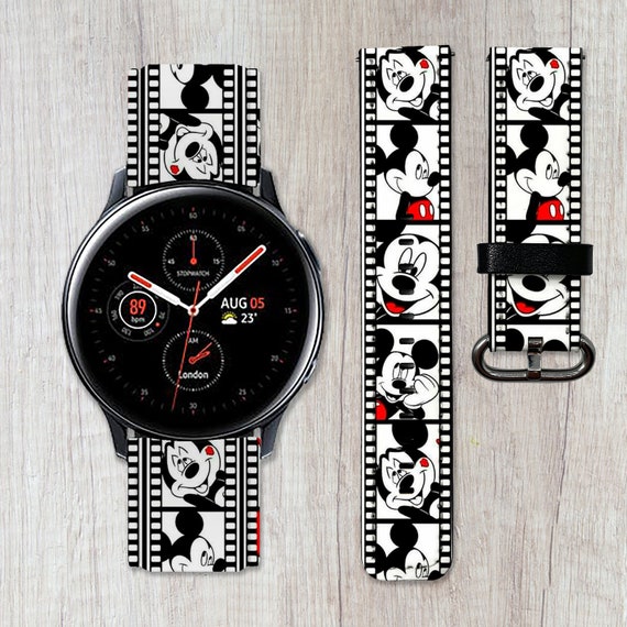 Correa para reloj Galaxy 3 4 5 6 7 Pro de Mickey Mouse Active 2 de 40 42 44 45 y 46 mm de piel sintetica de Disney deportiva de 20 y 22 mm Frontier Samsung Watch4 Gear S2 y S3 Etsy Espana