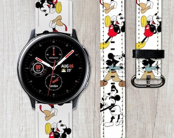 Mickey Mouse Vegan Leather Galaxy Watch Band
