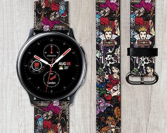 Disney Villains Watch Band: Vegan Leather, Galaxy/Active/Gear/Sport
