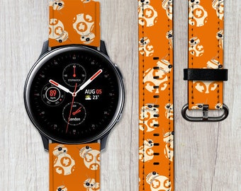 Star Wars Galaxy Watch 3 4 5 6 Pro band BB8 band Active 2 40 42 44 45 46 PU Leather Sport 20 22 band Frontier Samsung Watch4 Gear S2 S3 band