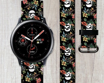 Star Wars band Galaxy Watch 3 4 5 6 Pro band Stormtrooper Active 2 40 42 44 45 46 PU Leather Sport 20 22 Frontier Samsung Watch4 Gear S2 S3