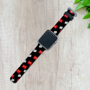 Topolino Apple Watch per Serie 10 9 8 7 6 5 4 3 2 1 cinturino Minnie Mouse Ultra 2 cinturino 38 40 42 44 mm Apple Watch SE Disney cinturino in pelle PU