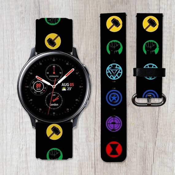 Montre Samsung Galaxy Watch 3 4 5 6 7 Pro Marvel Active 2 40 42 44 45 46 mm Cuir PU Sport 20 22 Frontier Bracelet Samsung Watch4 Gear S2 S3 Etsy France