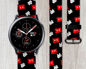 Mickey Mouse Vegan Leather Galaxy Watch Band
