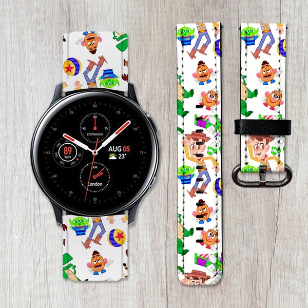 Toy Story Galaxy Watch 3 4 5 6 Pro band Disney Active 2 40 42 44 45 46mm PU Leather Sport 20 22mm Frontier Samsung Watch4 Gear S2 S3 strap