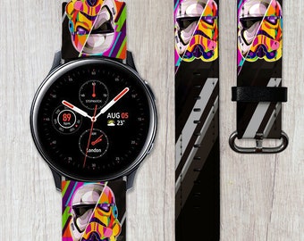 Star Wars Galaxy Watch 3 4 5 6 Pro band Stormtrooper band Active 2 40 42 44 45 46 PU Leather Sport 20 22 Frontier Samsung Watch4 Gear S2 S3