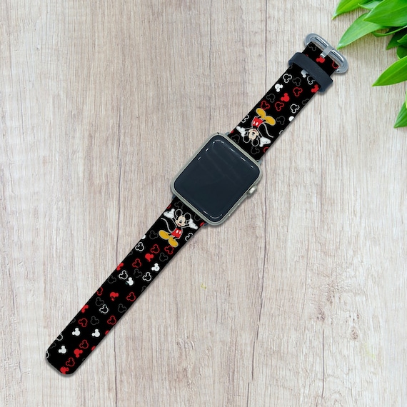 Mickey Mouse Apple Watch Ultra 2 Band 38 40 42 44 mm Band fur Serie 1 2 3 4 5 6 7 8 9 Band Disney Apple Watch SE PU Lederband Etsy