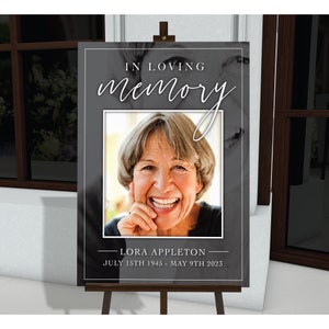 Printed Funeral Welcome Sign, Celebration of Life Sign on Foam Board, In Loving Memory, Party Decorations, Memorial Sign, Funereal Memorial