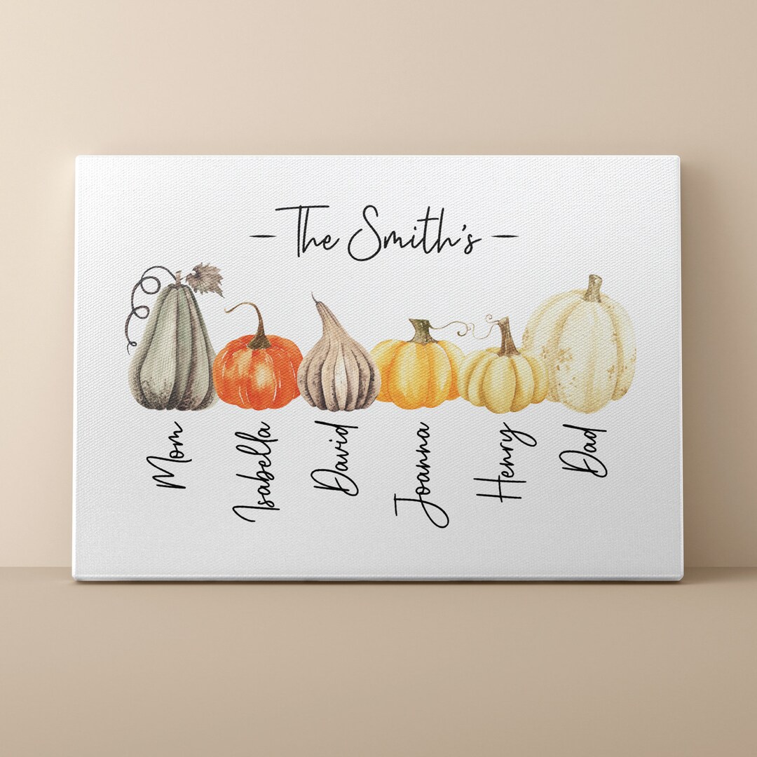 Personalized Family Pumpkin Autumn Decor New Home Gift Gift For Her