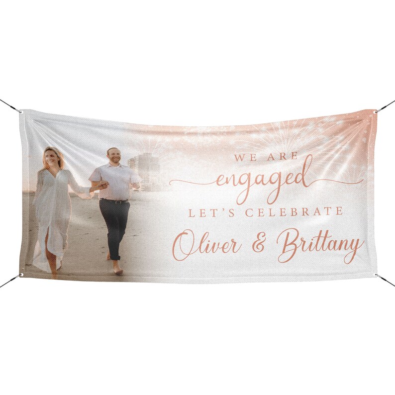 Personalized Engagement Party Banner Wedding Banner Party Etsy