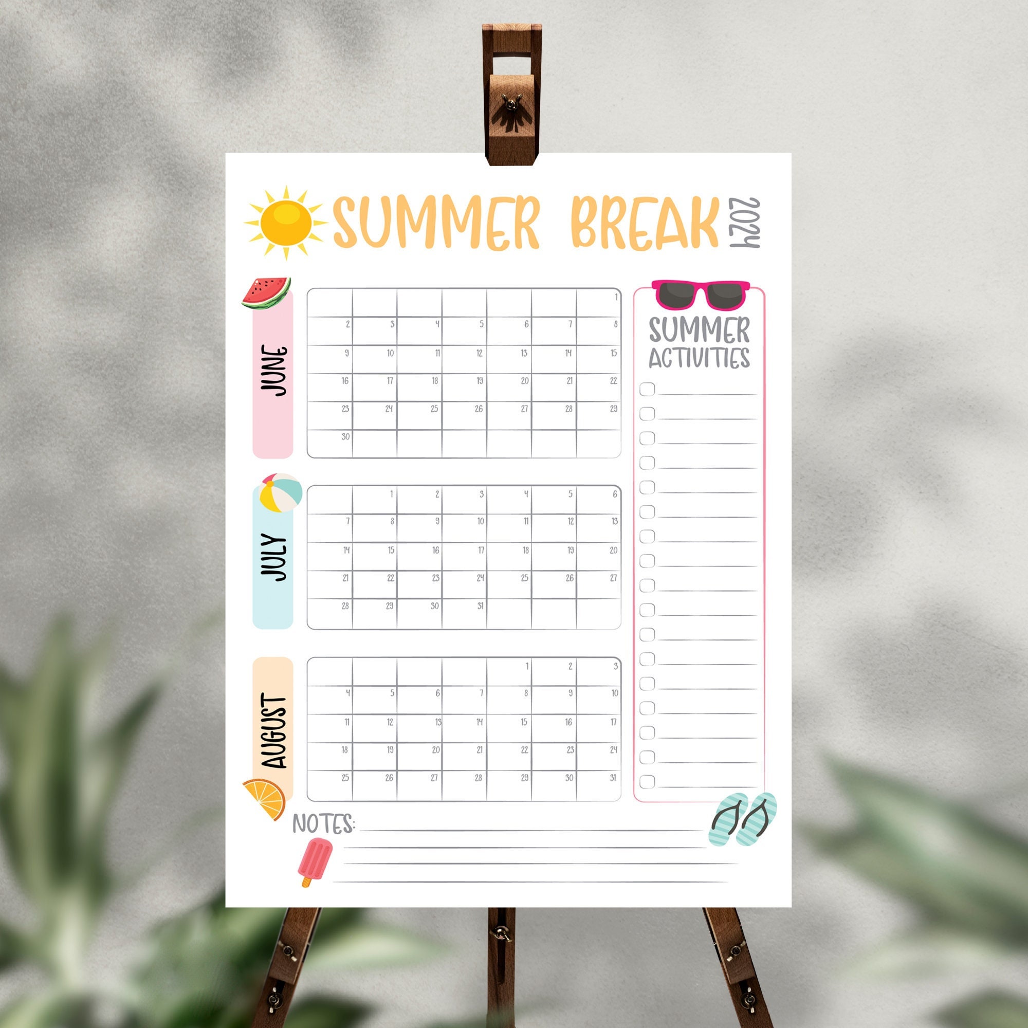 printed-2024-summer-calendar-large-summer-planner-poster-board-summer-break-activities-family-calendar-wall-calendar-printable-calendar-etsy