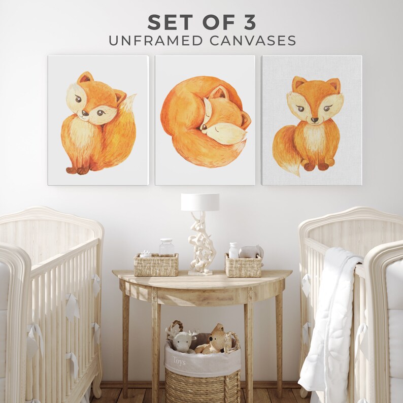 Nursery Decor Nursery Wall Art Canvas Print Woodland Etsy