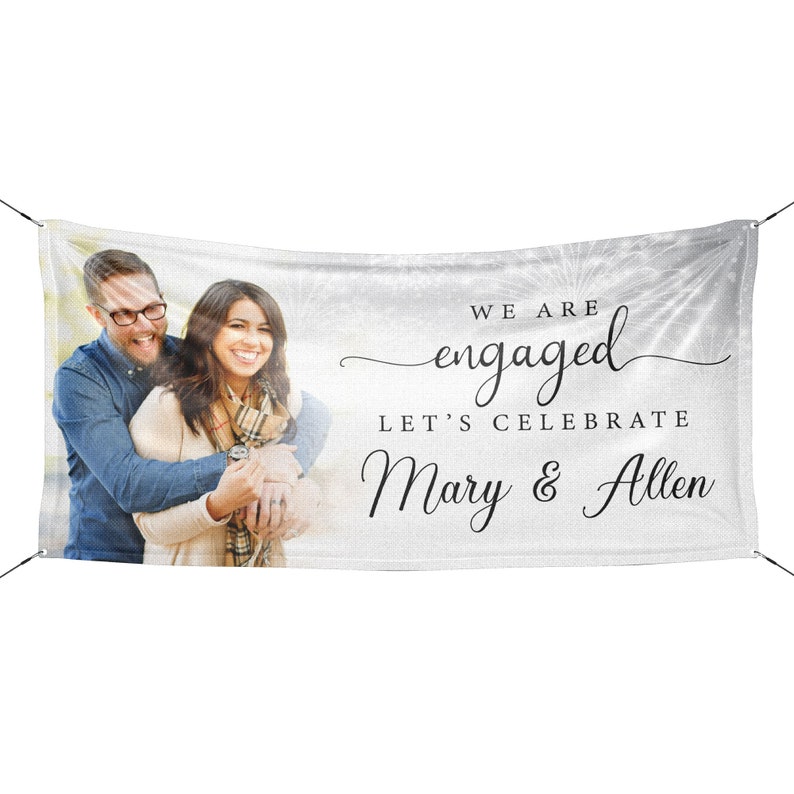 Personalized Engagement Party Banner Wedding Banner Party Etsy