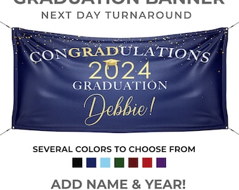 Personalized Graduation Banner, Congratulations Graduation Party Decorations, Graduation Announcement, Graduation Gift, Class of 2024