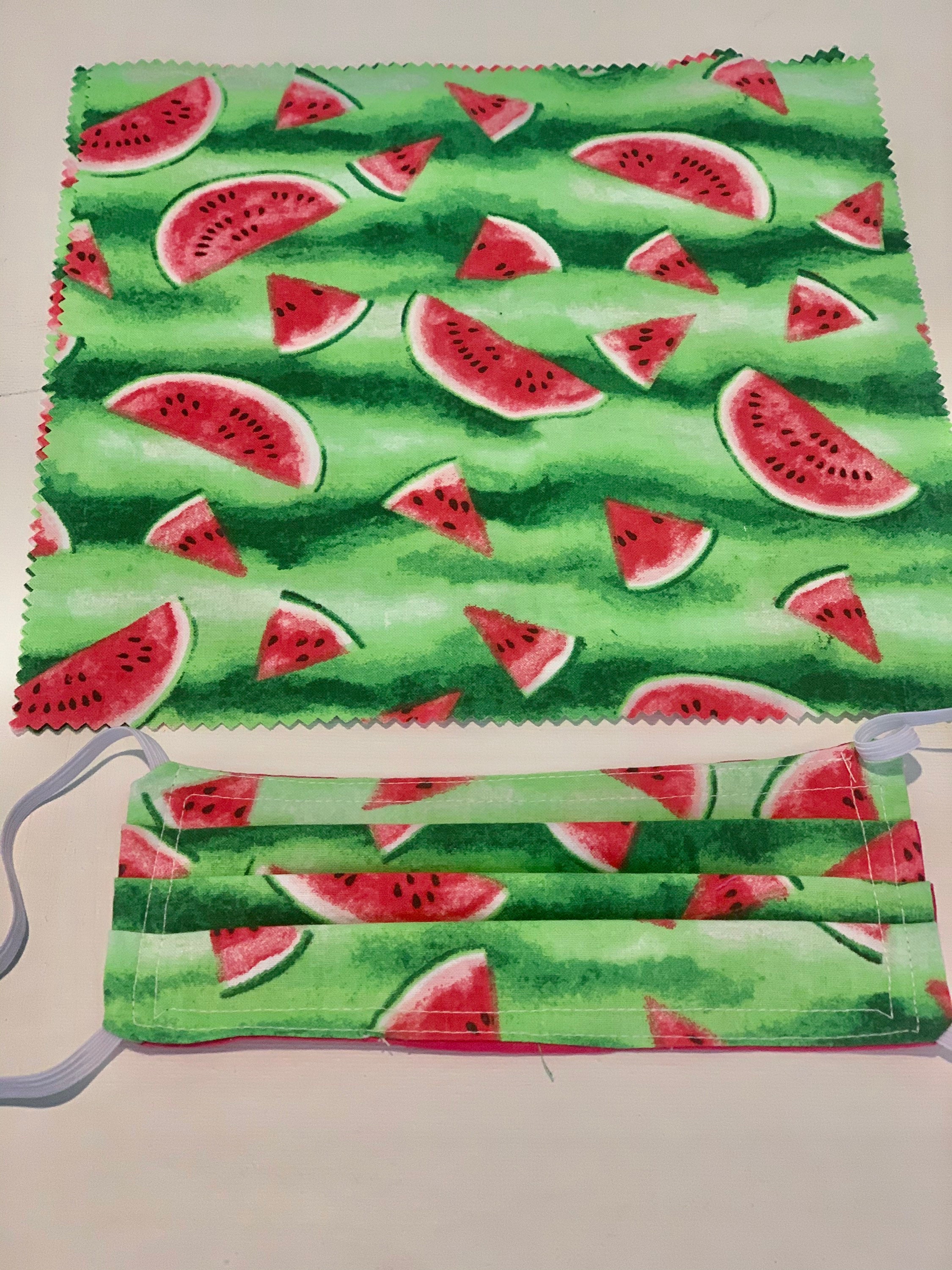 100 Cotton Washable Face Mask Melons Print Etsy UK